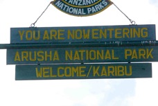 08b Arusha National Park sign 