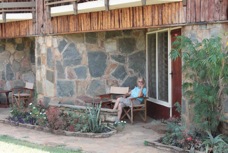 Sally at Samburu cabin  Ka