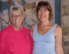 Sally and Sheri owner of Tarangire Lodge 0392